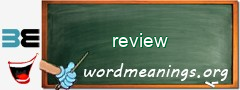 WordMeaning blackboard for review